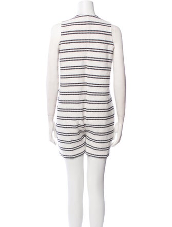 Hatch Striped V-Neck Romper