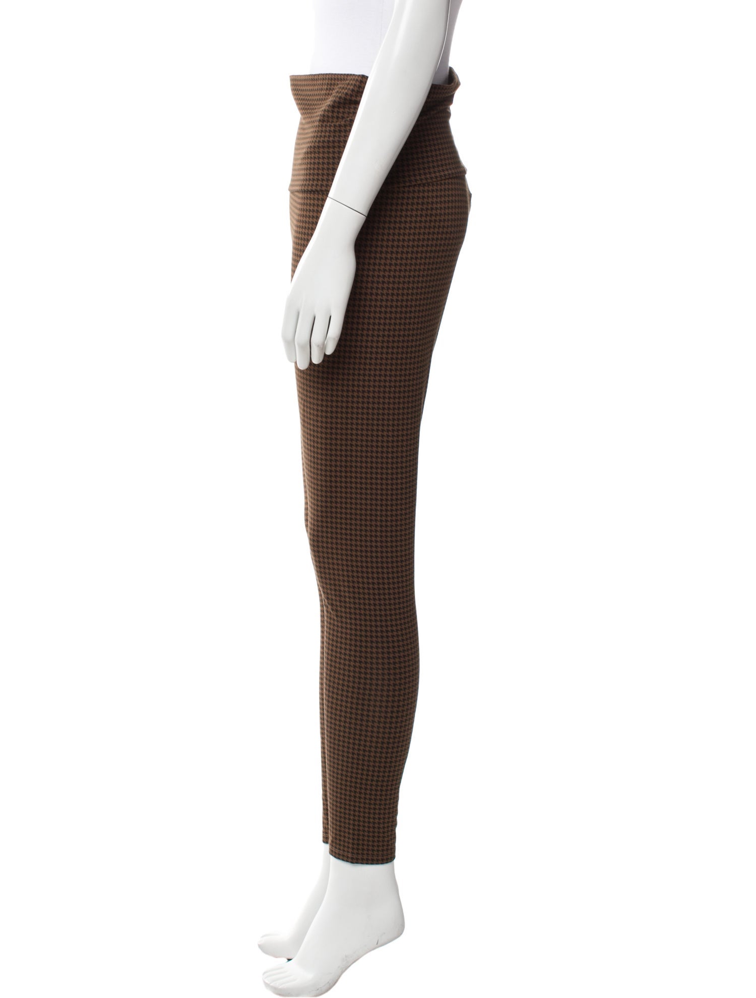 Hatch Houndstooth Print Skinny Leg Pants