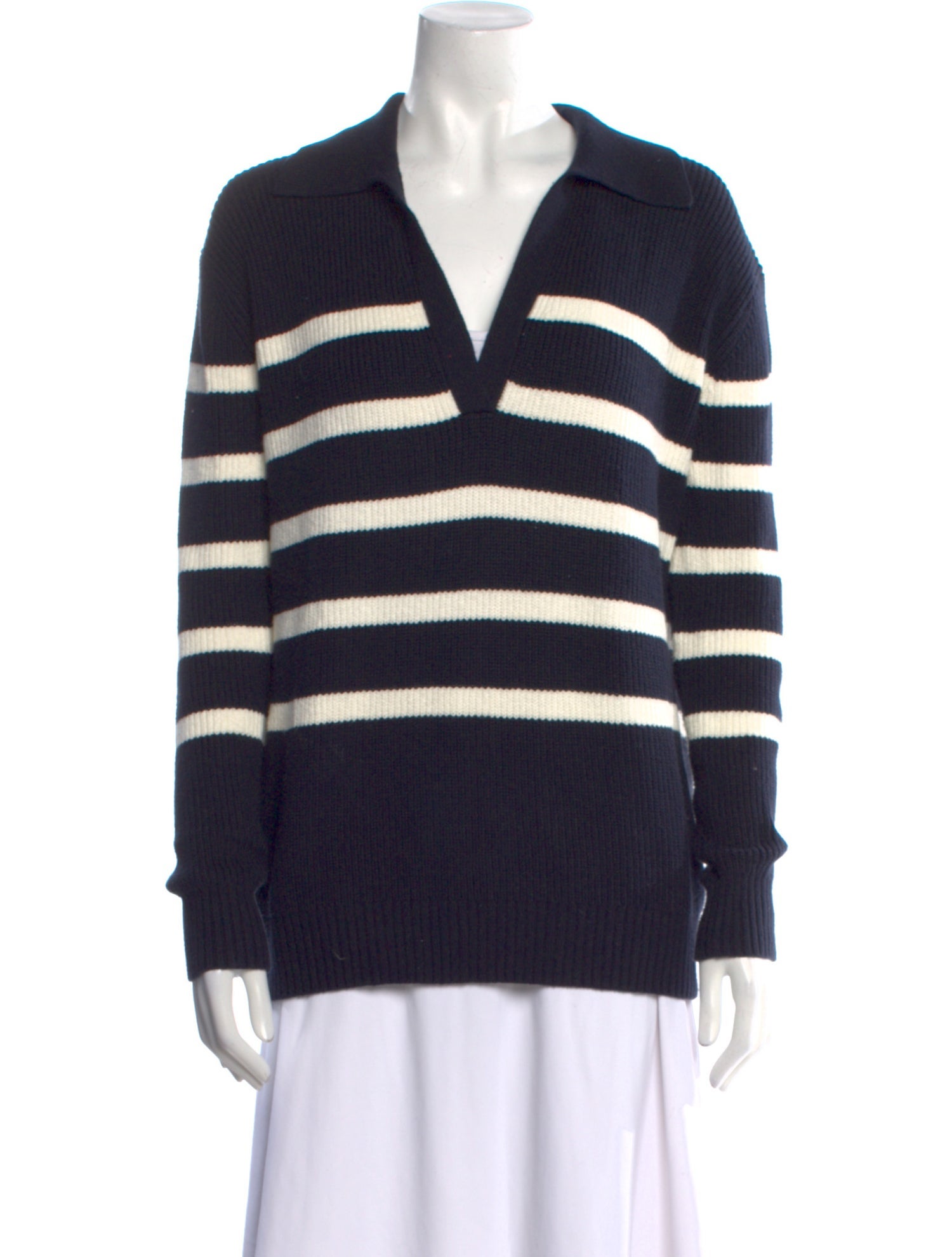 Hatch Striped V-Neck Sweater