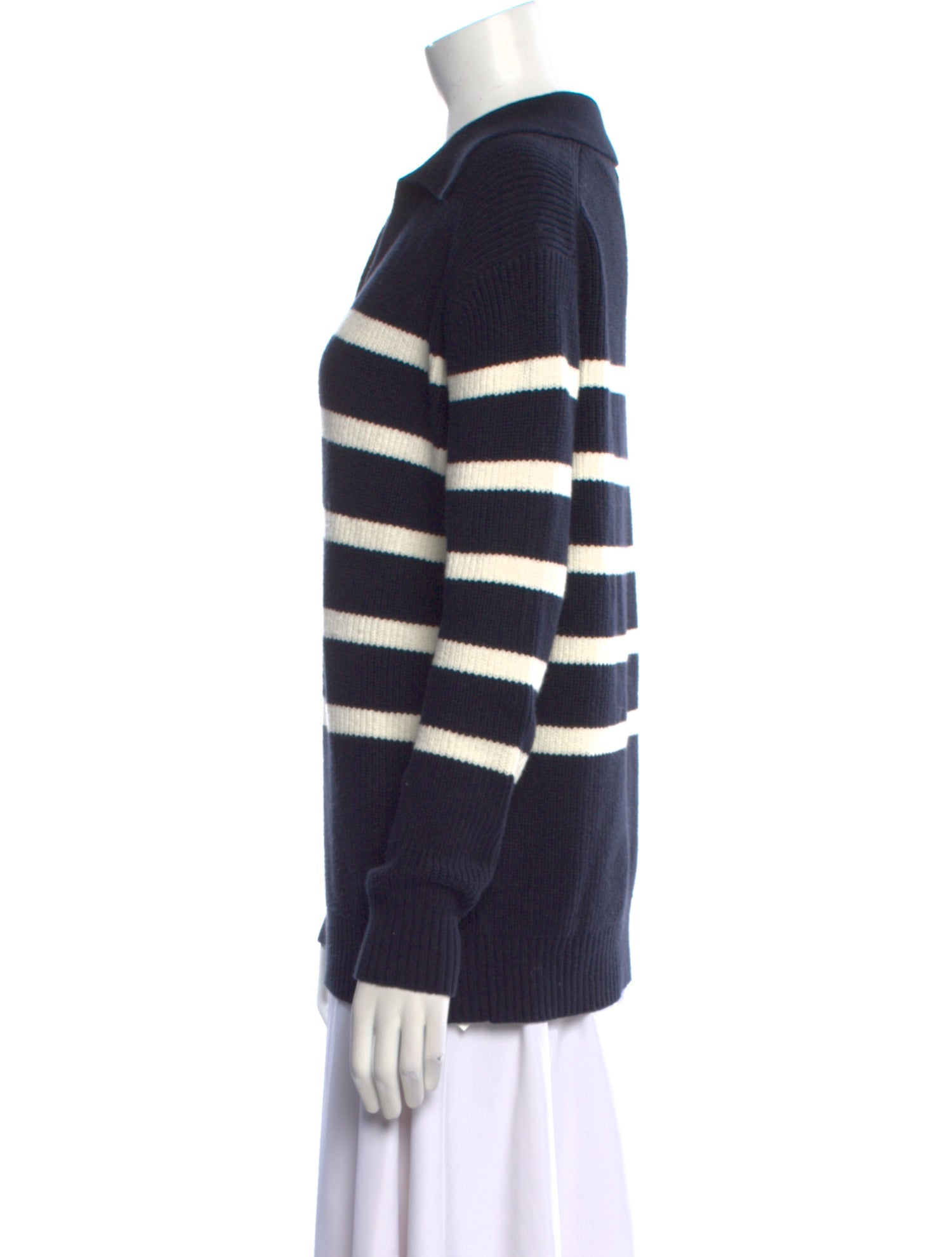 Hatch Striped V-Neck Sweater