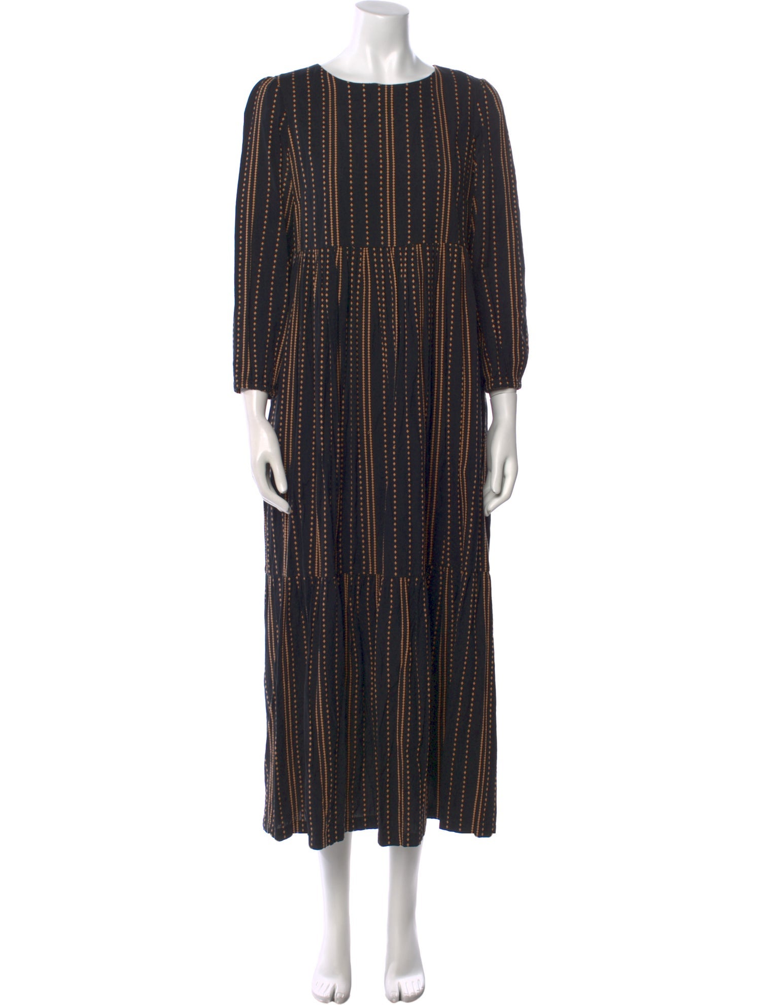 Hatch Striped Long Dress