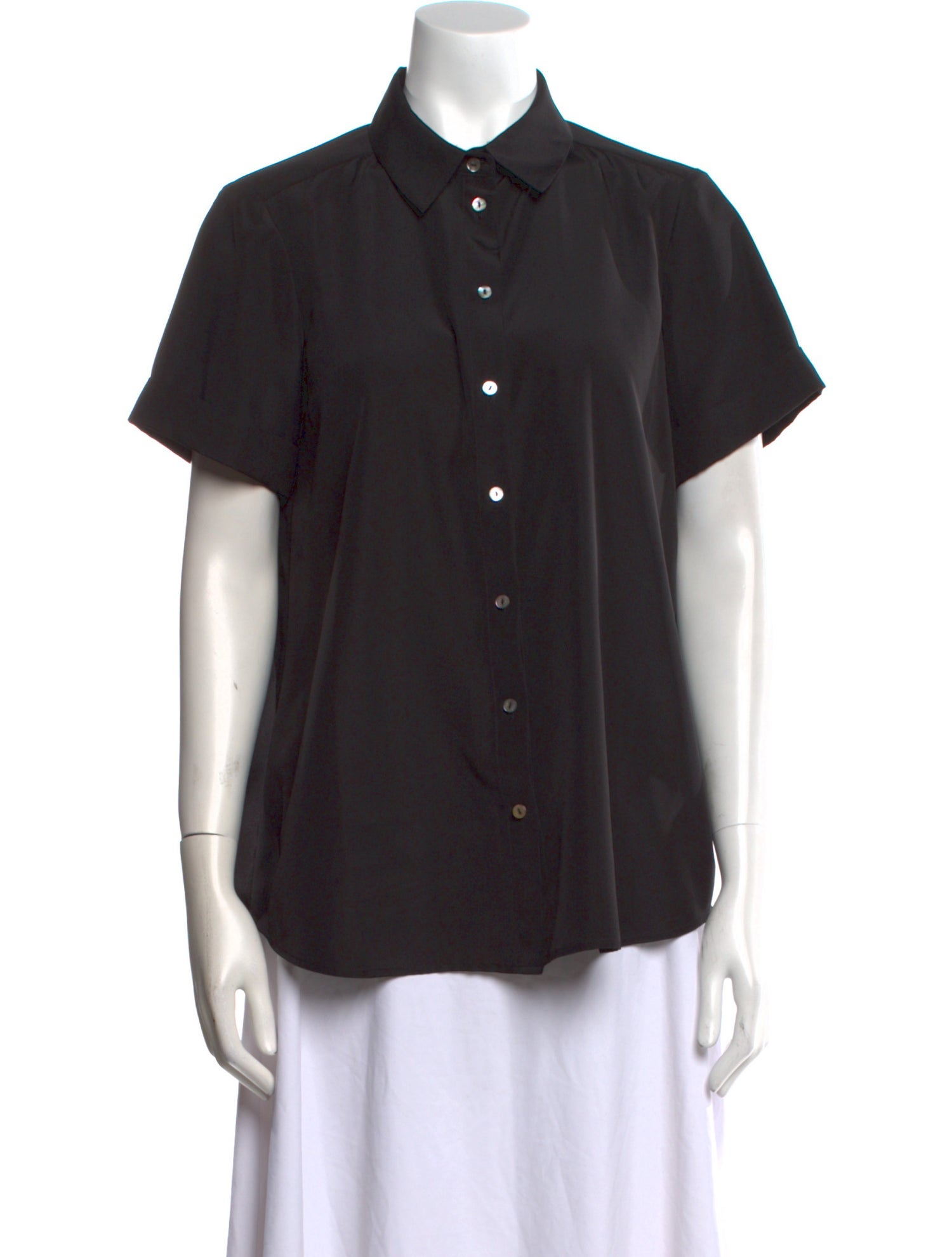 Hatch Short Sleeve Button-Up Top