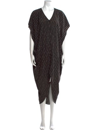 Hatch Printed Long Dress