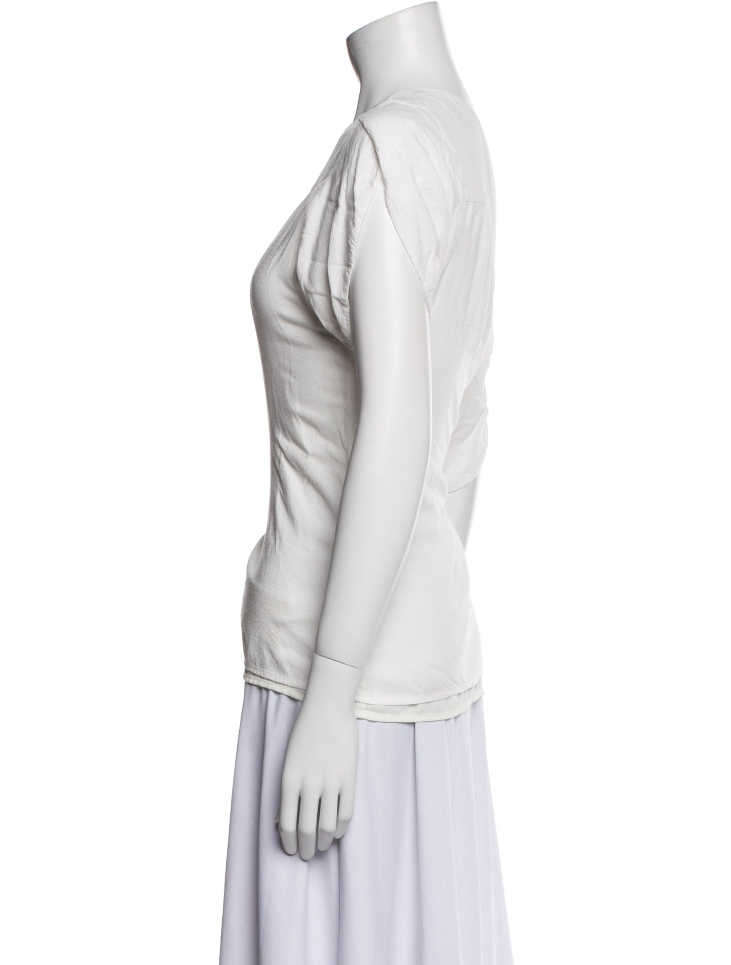 Hatch Square Neckline Short Sleeve Top