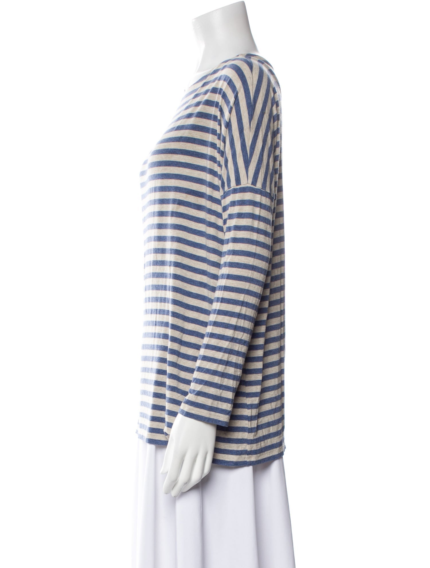 Hatch Striped Bateau Neckline T-Shirt