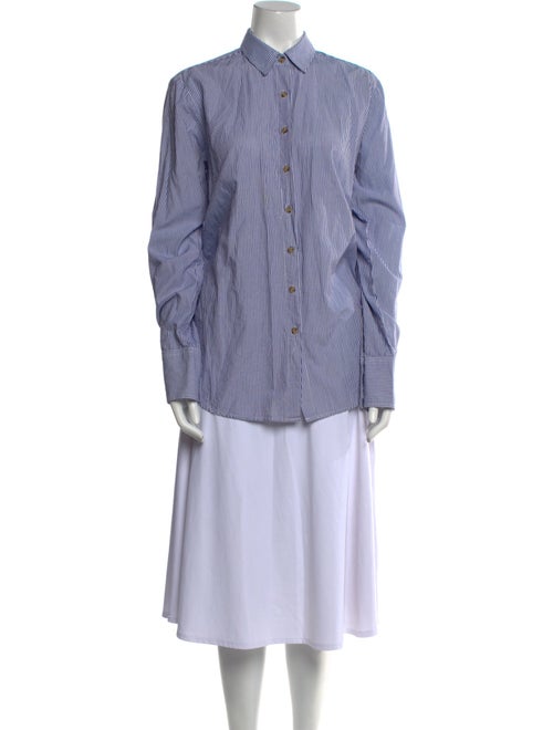 Hatch Striped Long Sleeve Button-Up Top