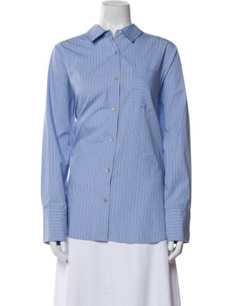 Hatch Striped Long Sleeve Button-Up Top
