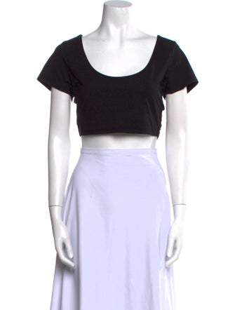 Hatch Scoop Neck Short Sleeve Crop Top