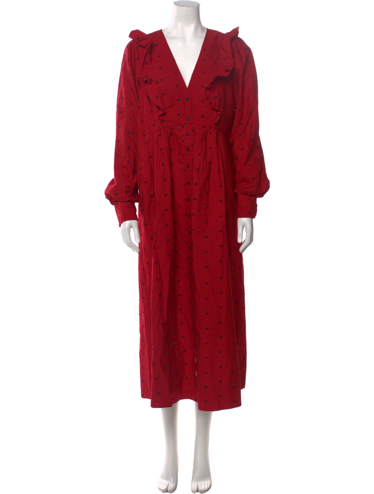 Hatch Floral Print Long Dress