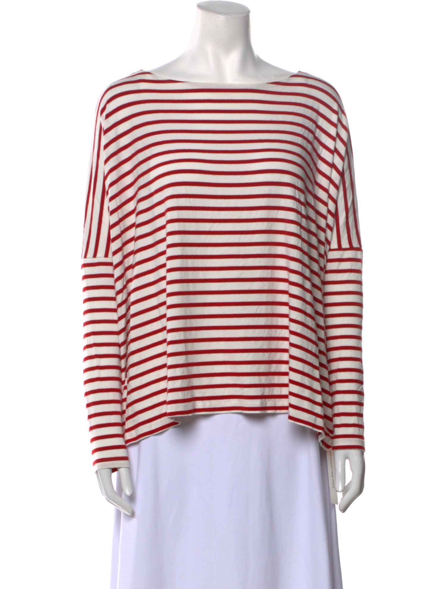 Hatch Striped Bateau Neckline Sweatshirt