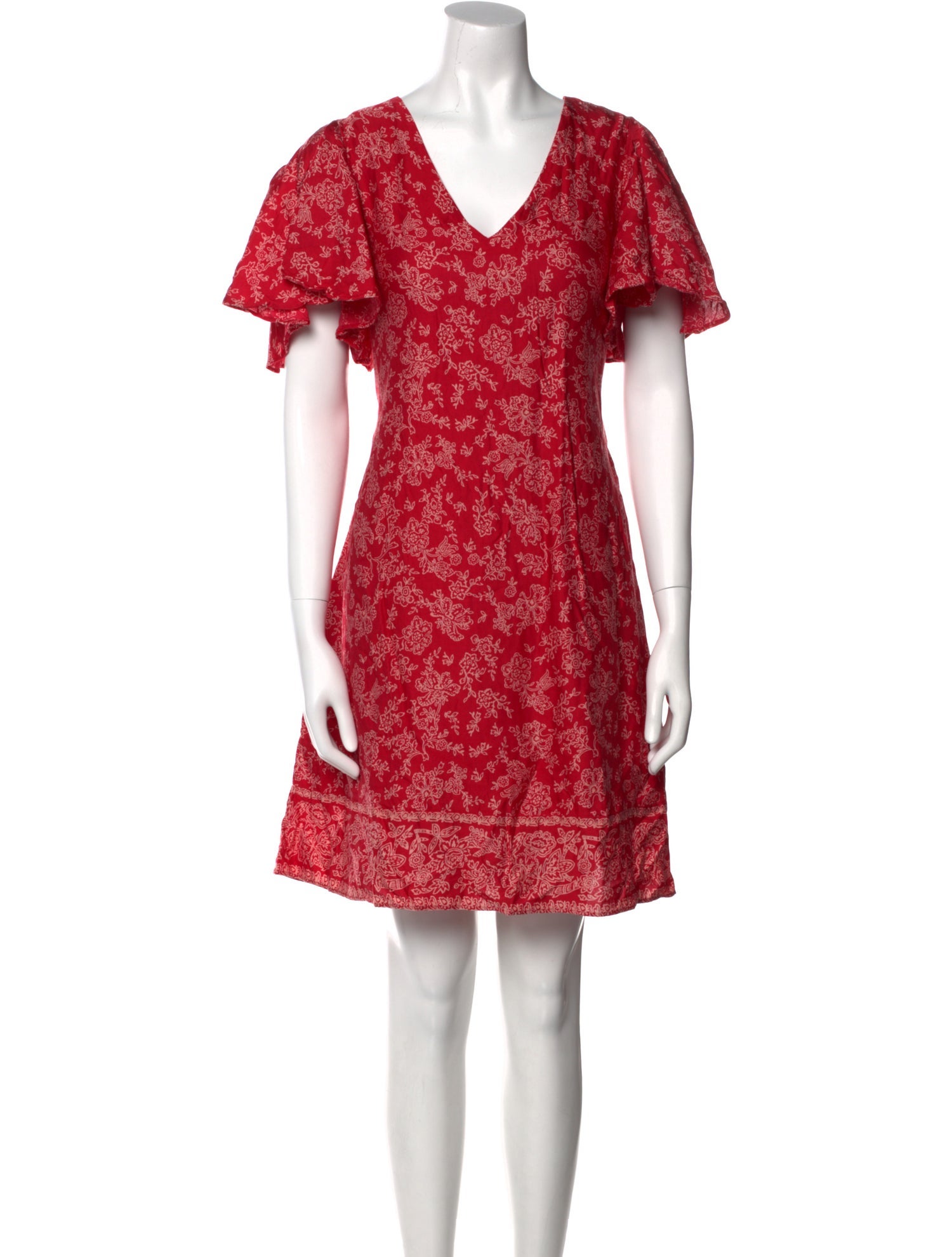 Hatch Floral Print Mini Dress