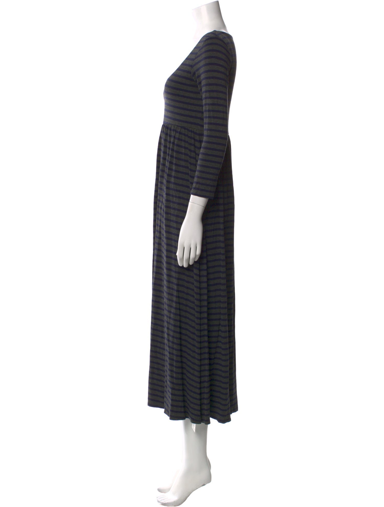 Hatch Striped Long Dress