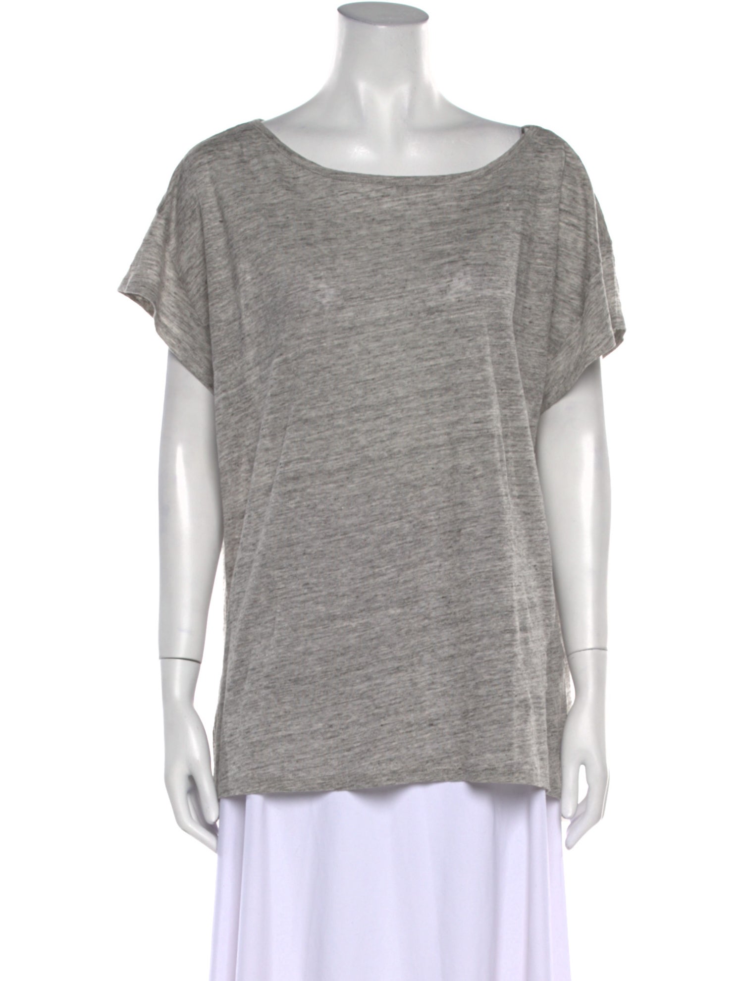 Hatch Linen Bateau Neckline T-Shirt