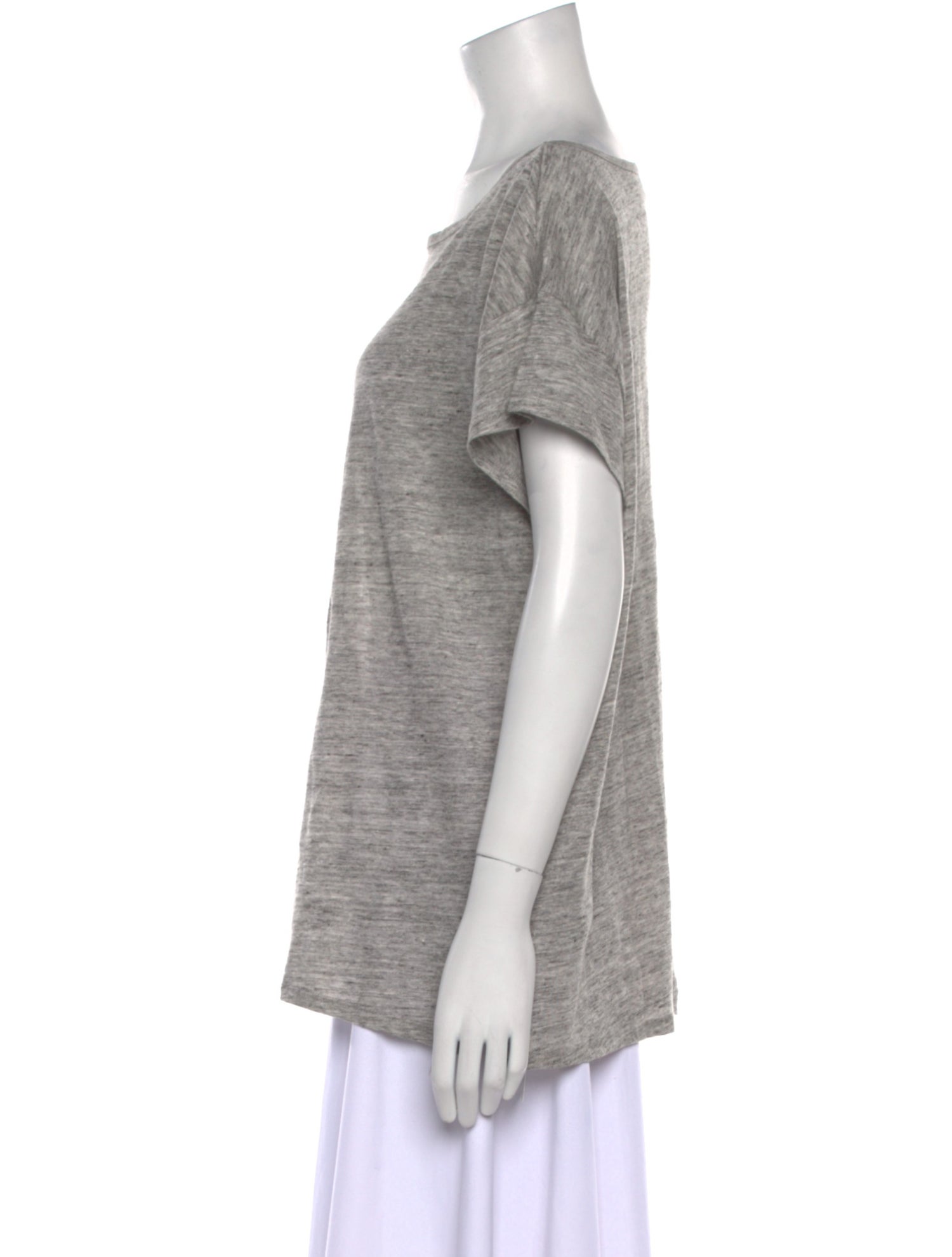 Hatch Linen Bateau Neckline T-Shirt