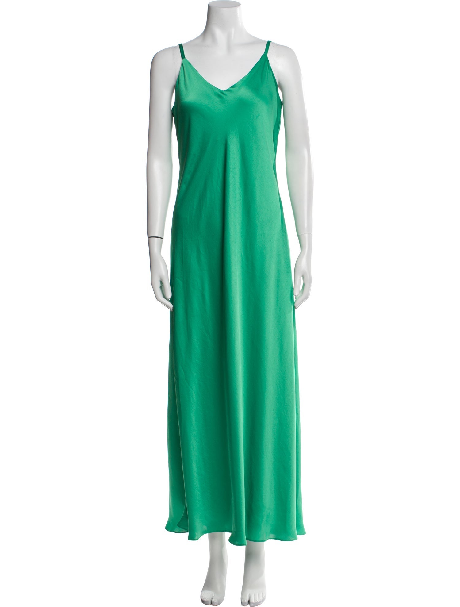 Hatch V-Neck Long Dress