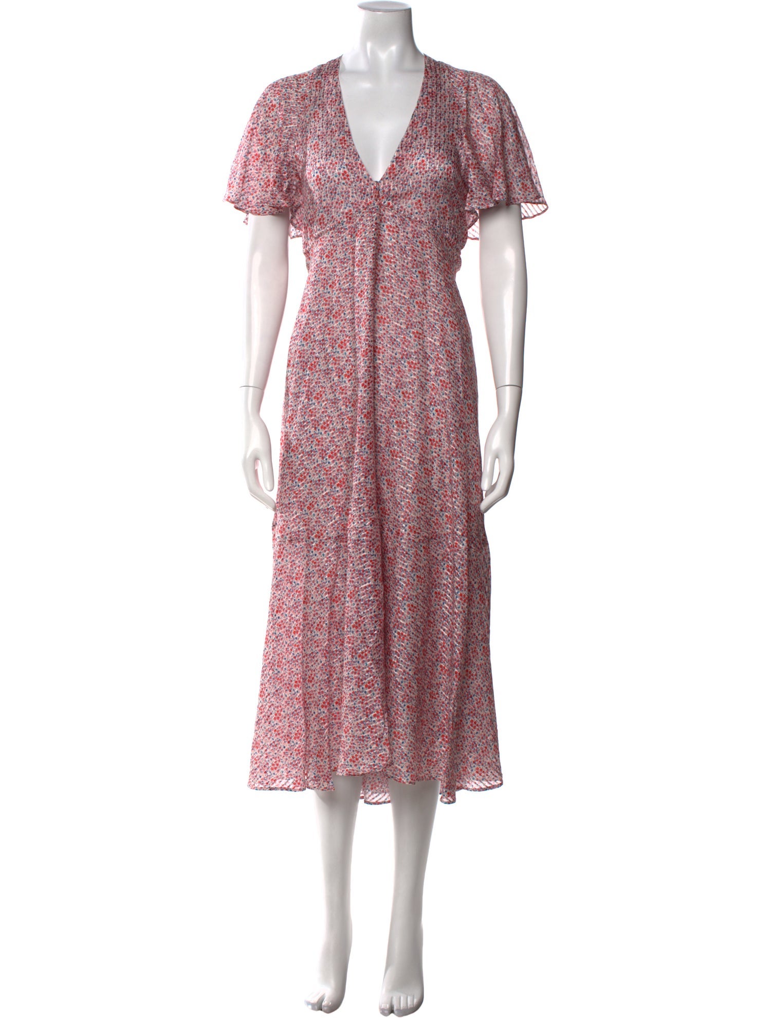 Hatch Floral Print Long Dress