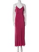 Hatch V-Neck Long Dress