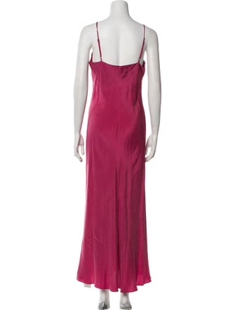 Hatch V-Neck Long Dress