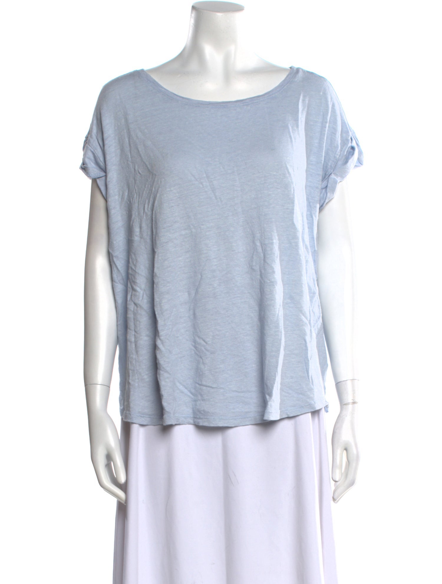 Hatch Linen Bateau Neckline T-Shirt