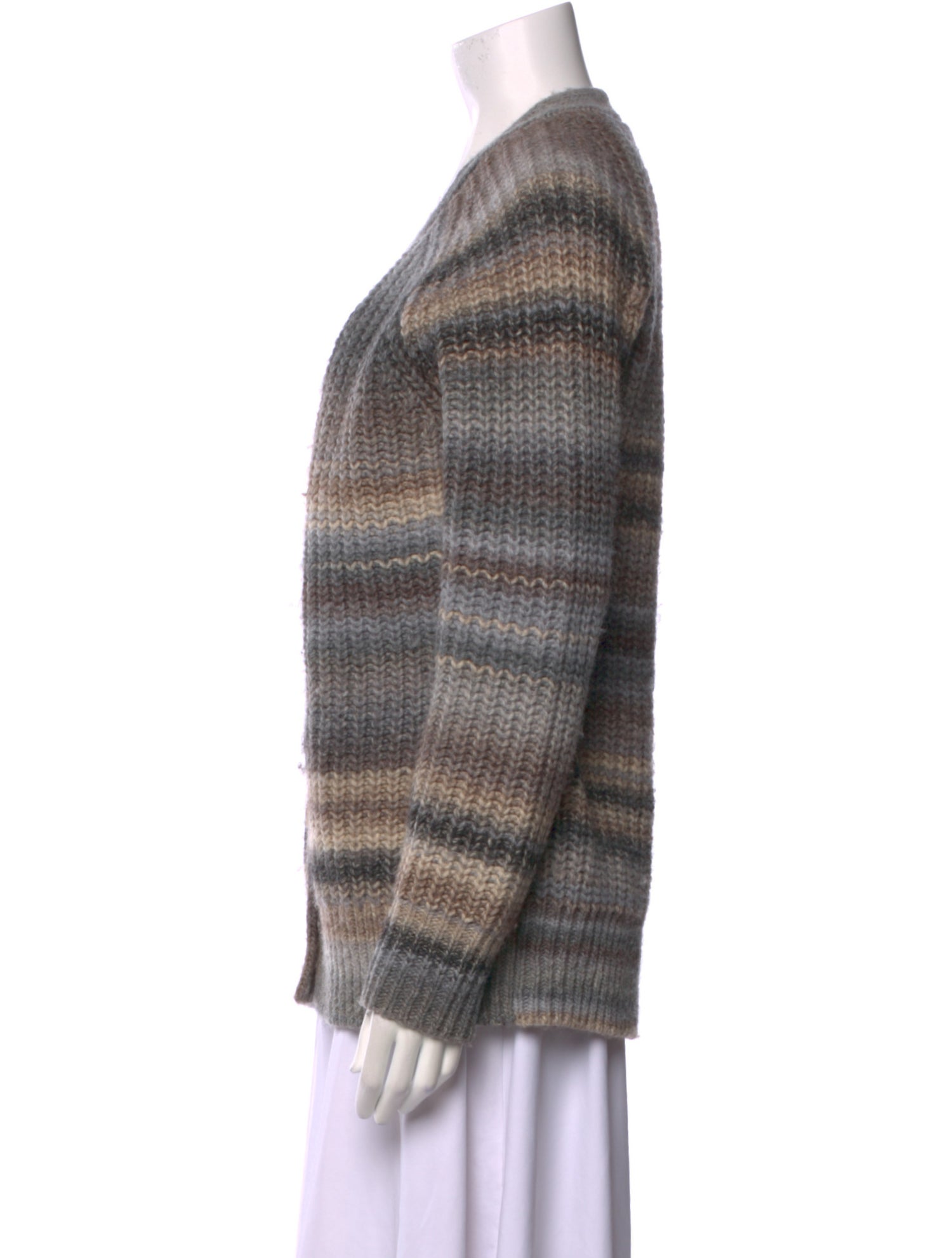 Hatch Striped V-Neck Sweater