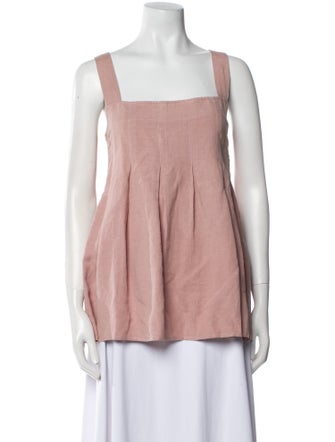 Hatch Square Neckline Sleeveless Top