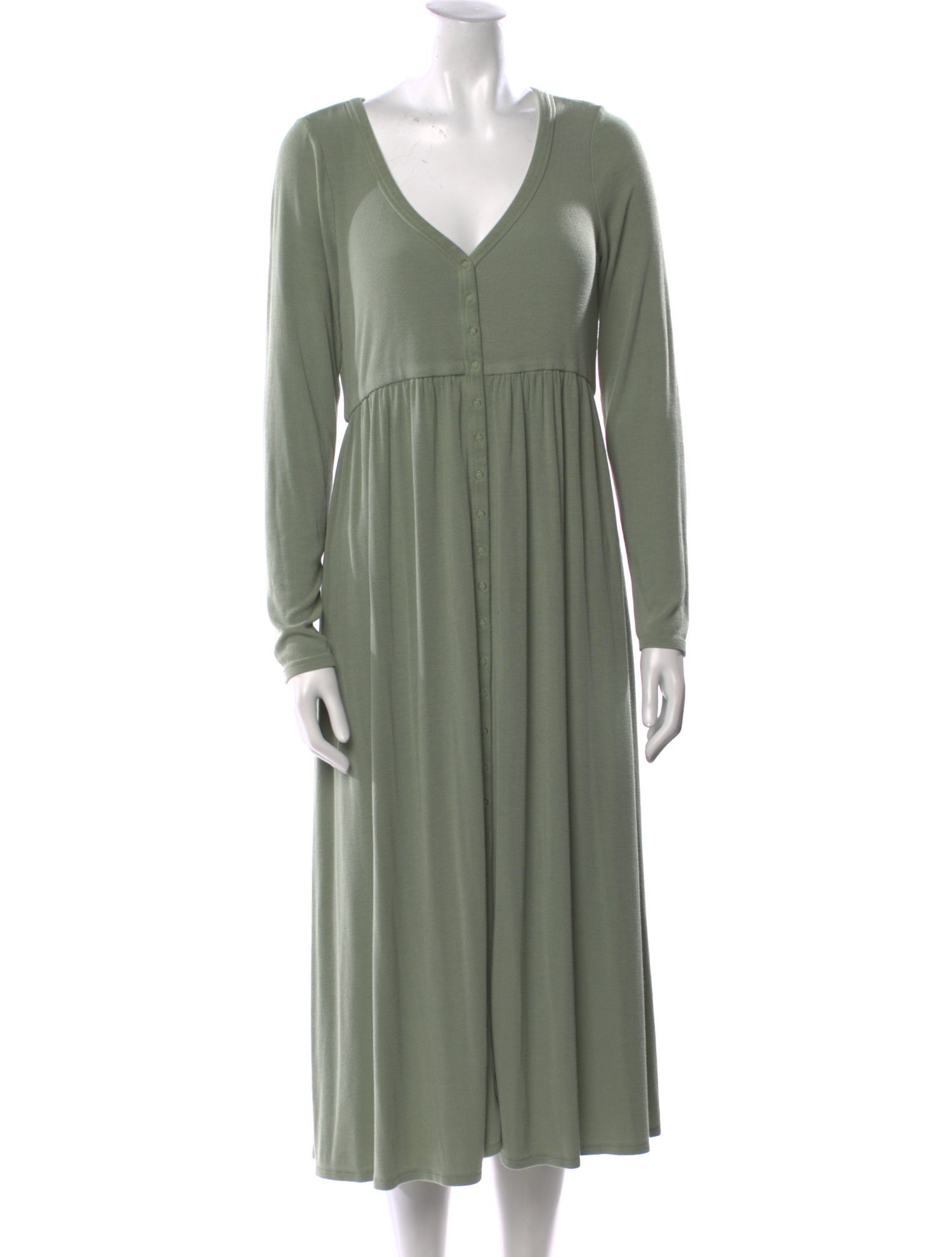 Hatch V-Neck Midi Length Dress