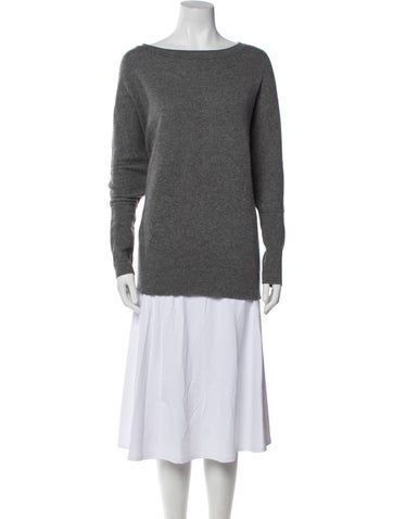 Hatch Knitwear Cashmere Bateau Neckline Sweater Petite