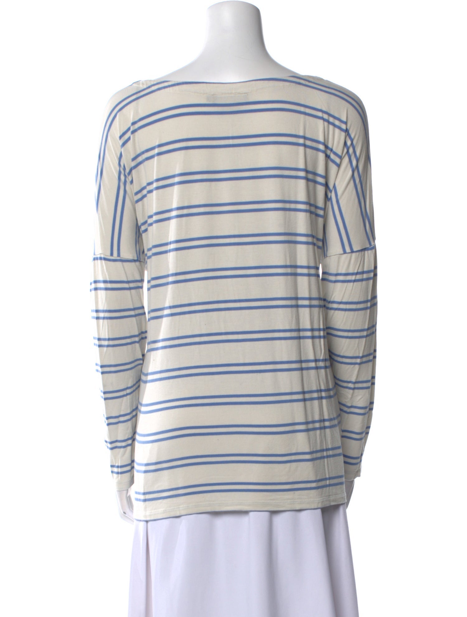 Hatch Striped Bateau Neckline Top