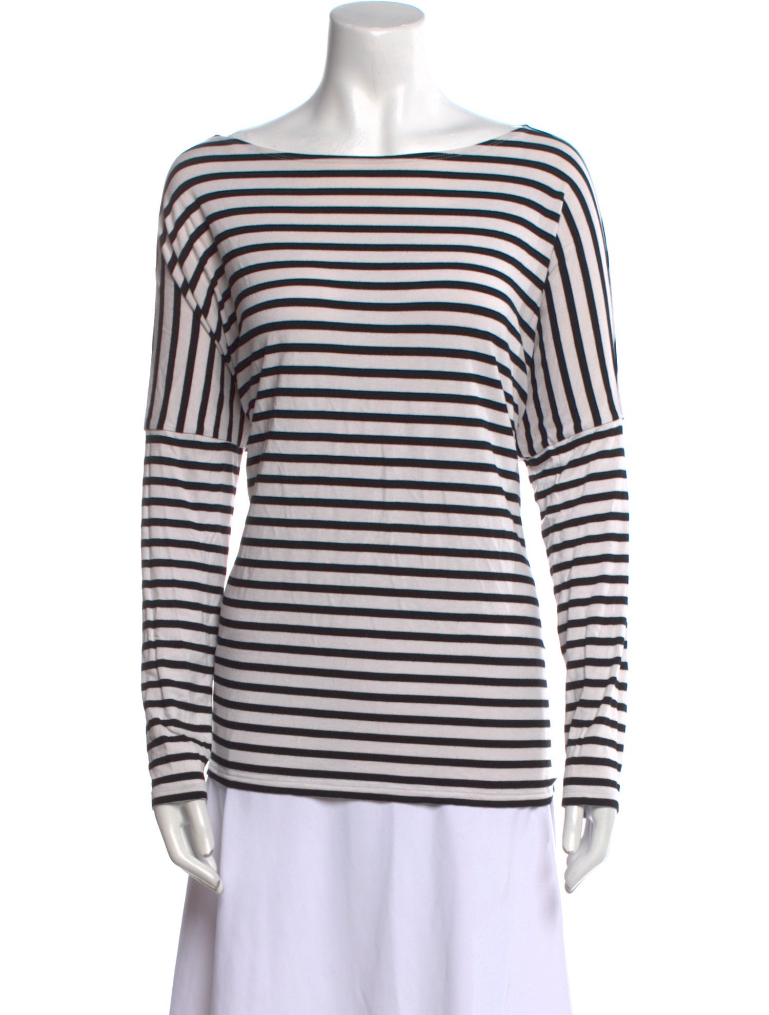 Hatch Striped Bateau Neckline T-Shirt