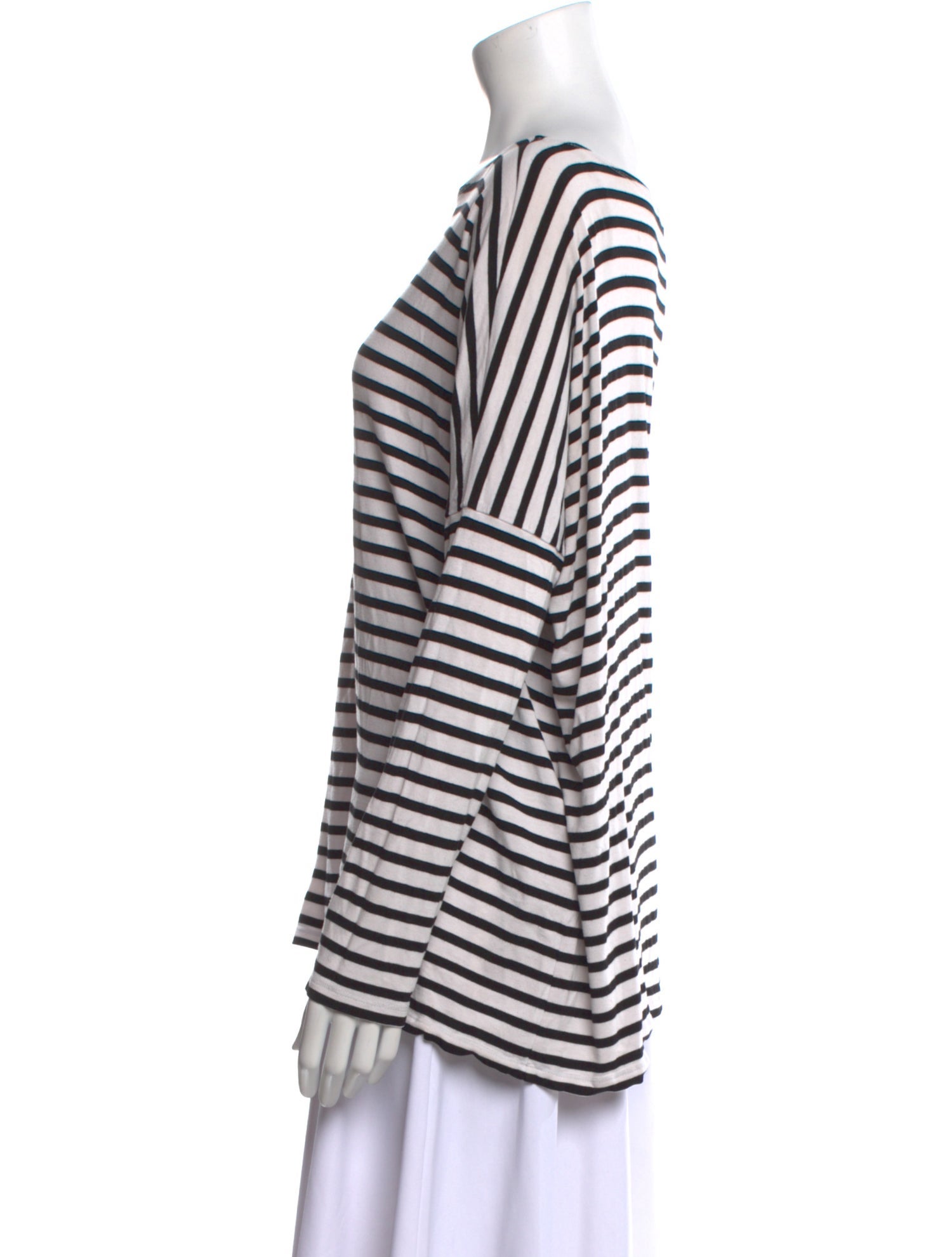 Hatch Striped Bateau Neckline T-Shirt