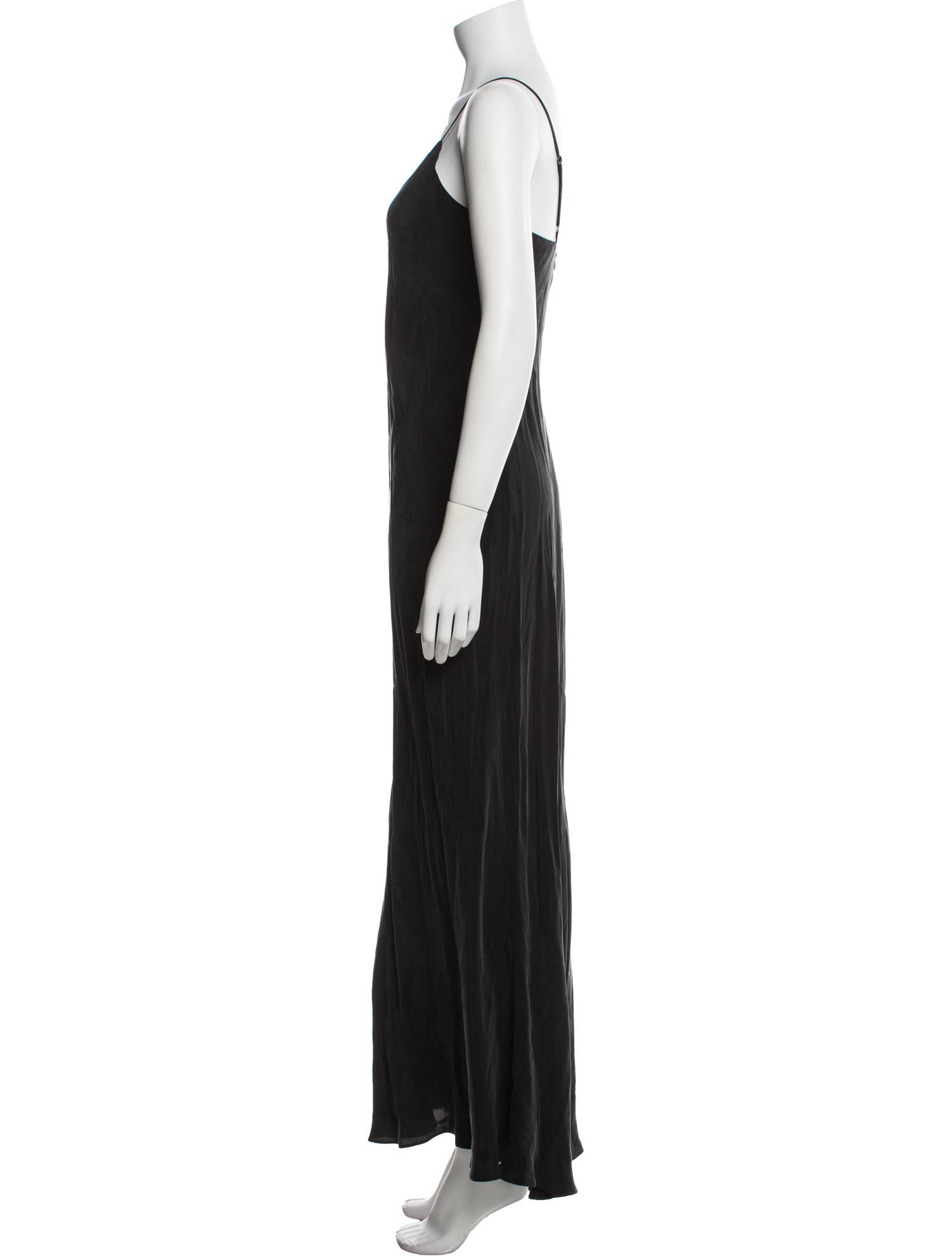 Hatch V-Neck Long Dress