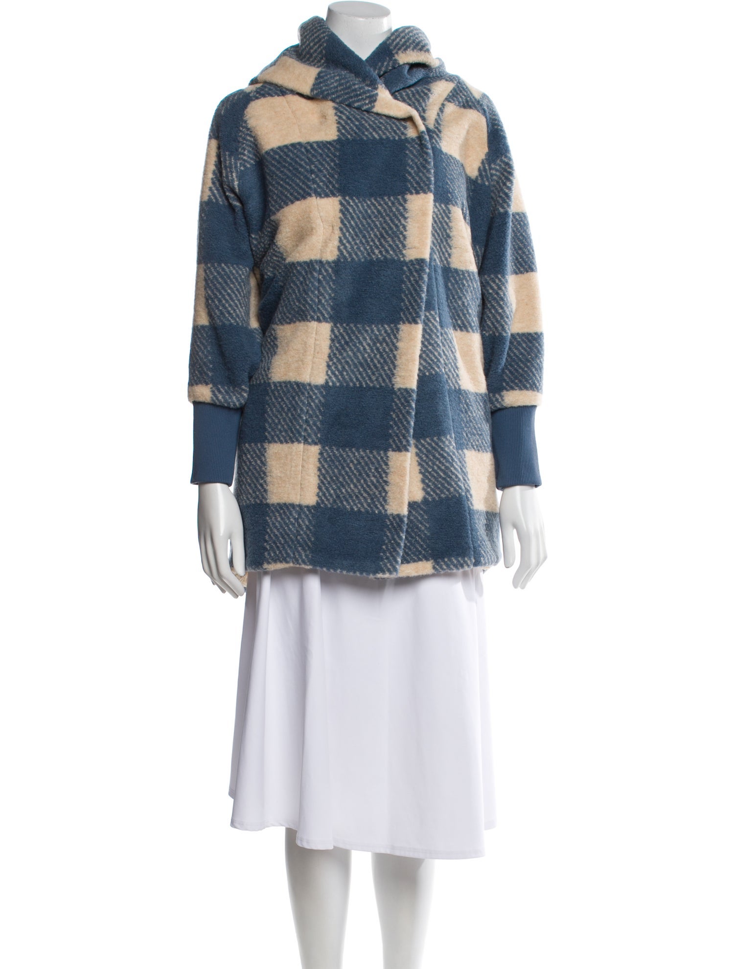 Hatch Plaid Print Jacket