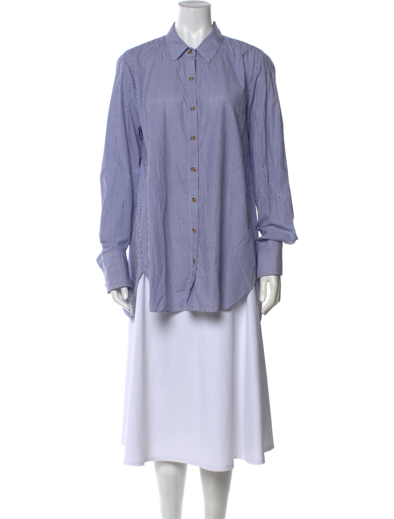 Hatch Striped Long Sleeve Button-Up Top