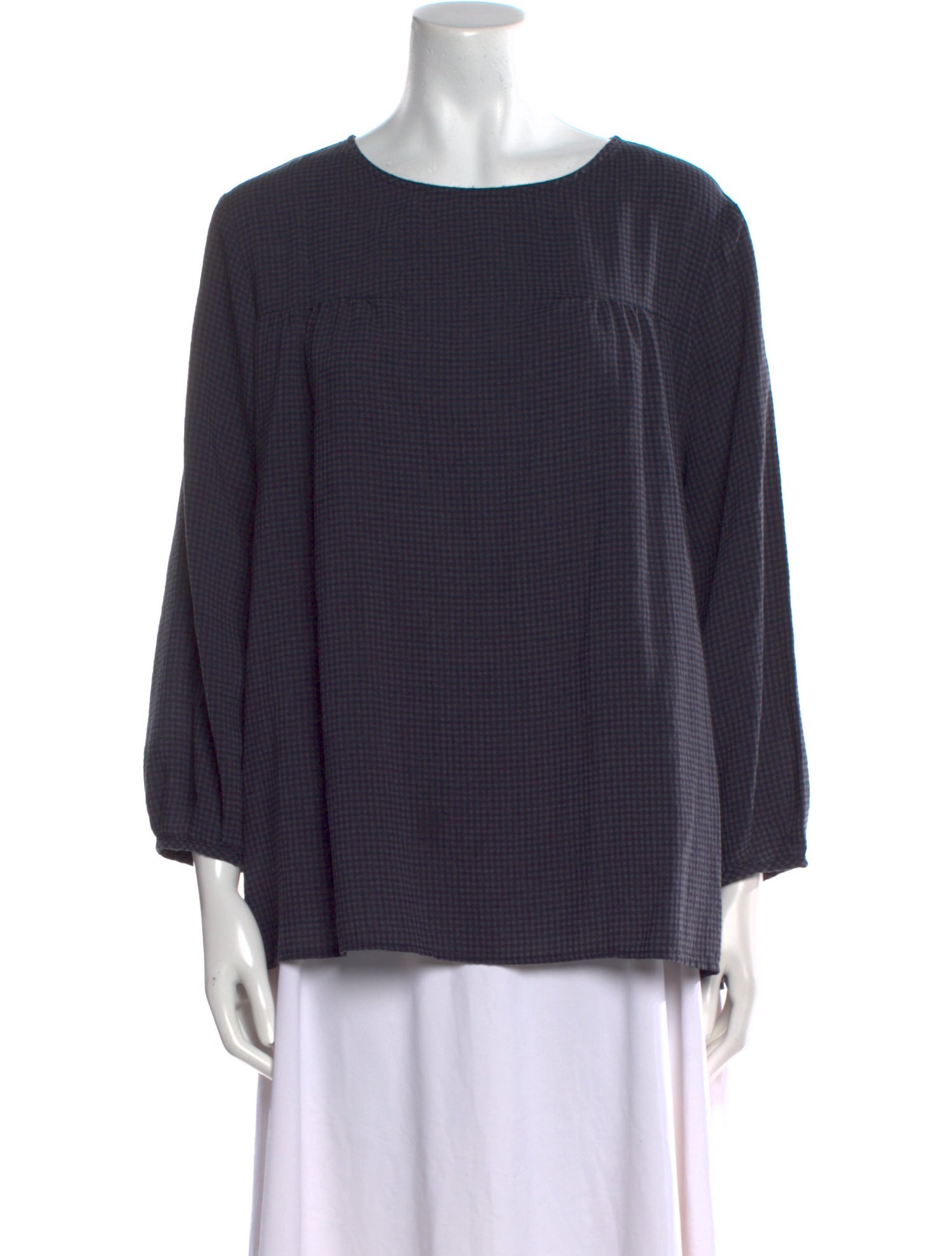 Hatch Bateau Neckline Three-Quarter Sleeve Blouse