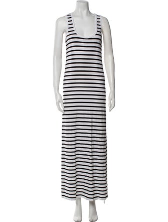 Hatch Striped Long Dress