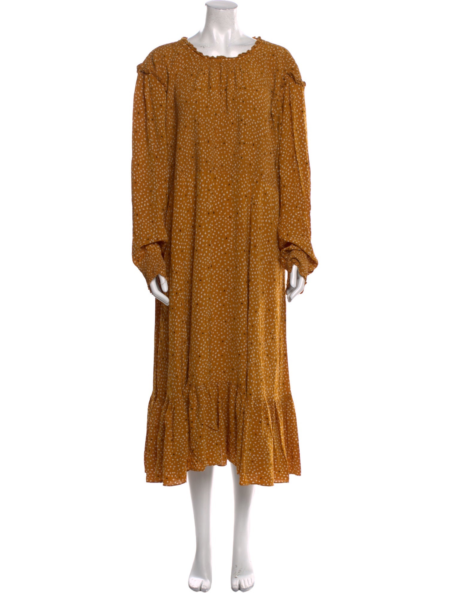 Hatch Printed Long Dress