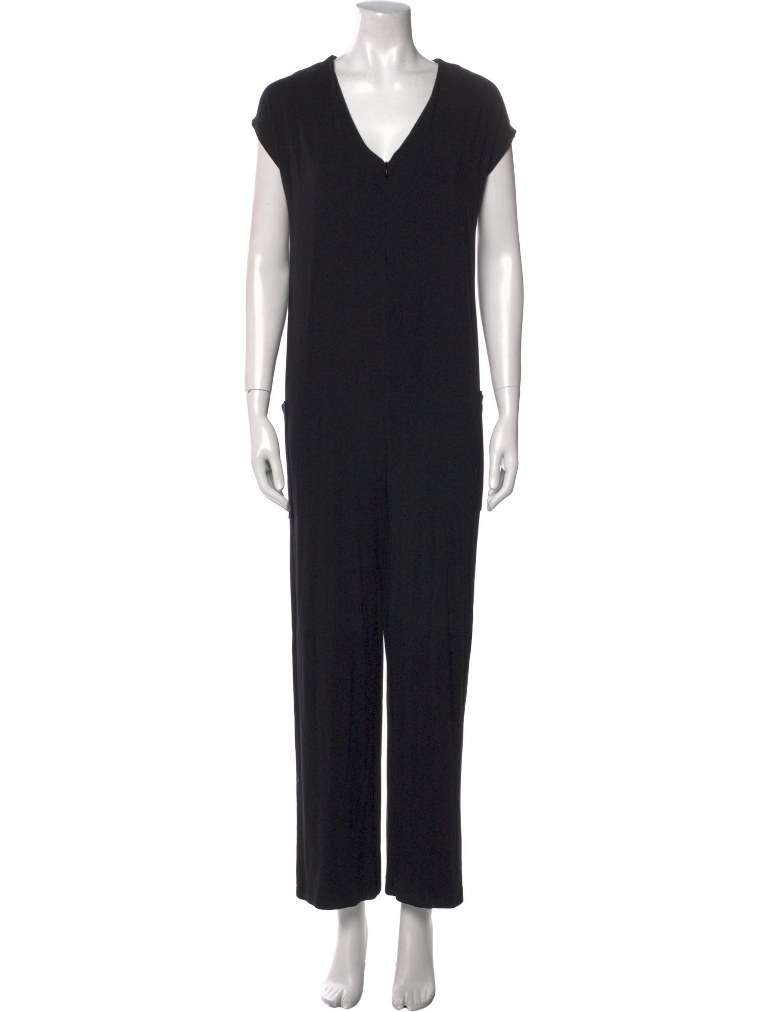 Hatch V-Neck Long Dress