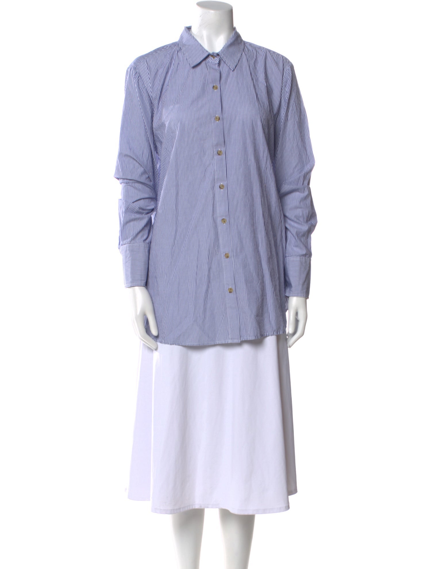 Hatch Striped Long Sleeve Button-Up Top w/ Tags