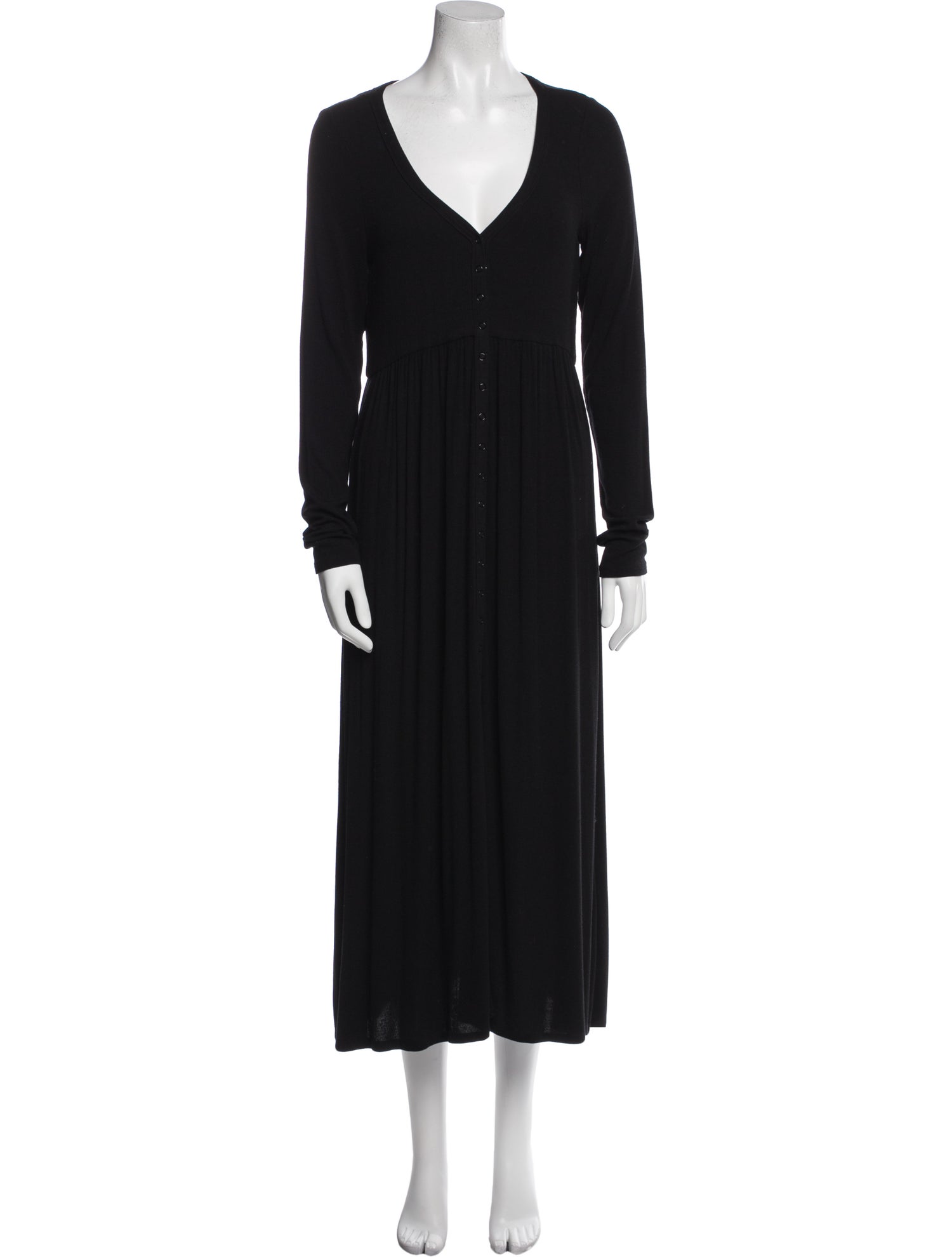 Hatch V-Neck Midi Length Dress