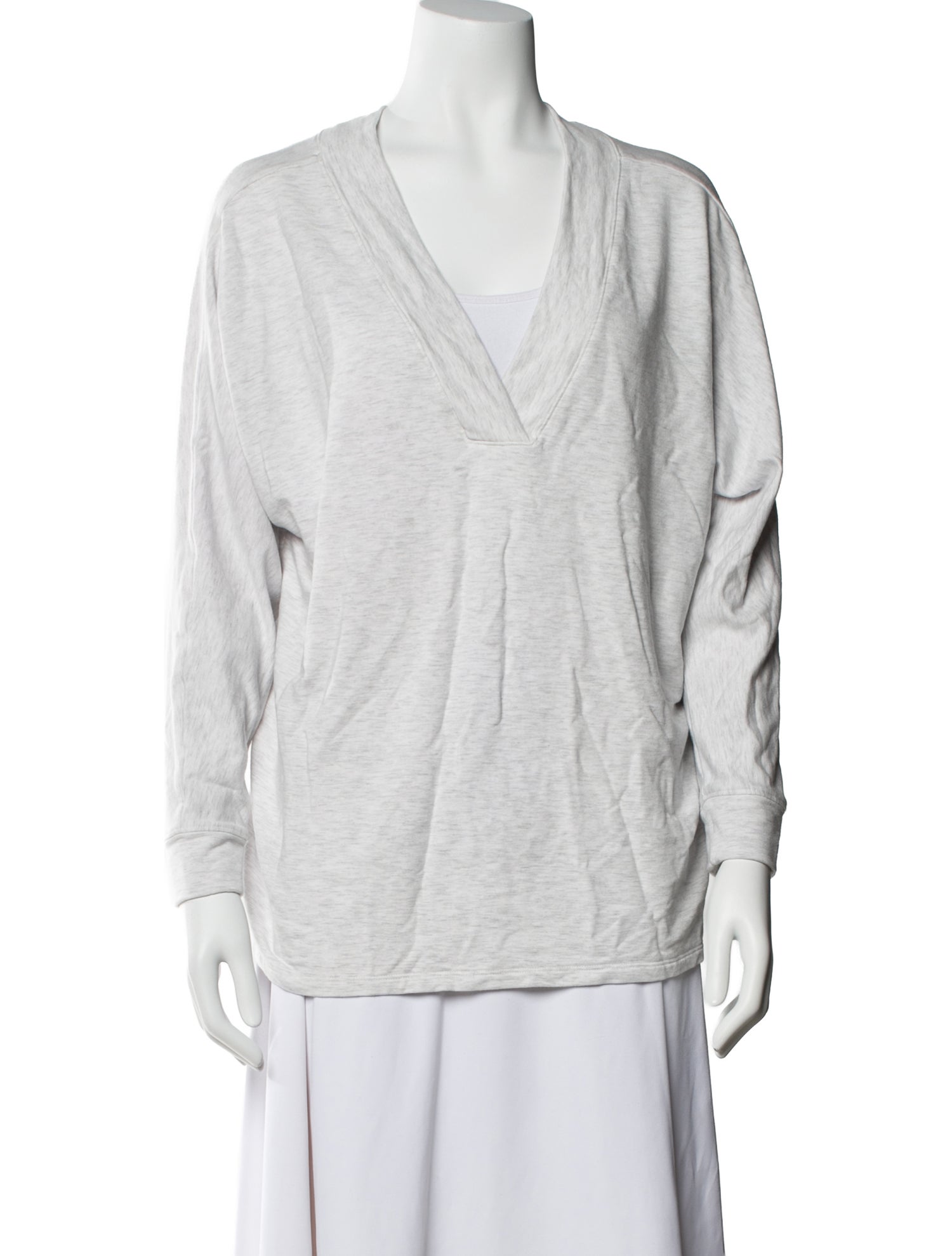 Hatch V-Neck Long Sleeve Blouse