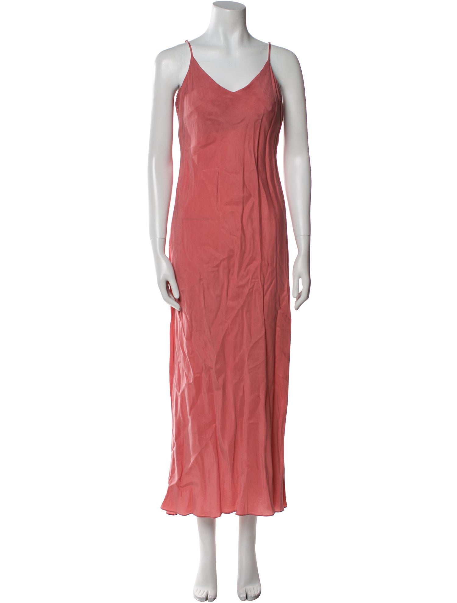 Hatch V-Neck Long Dress