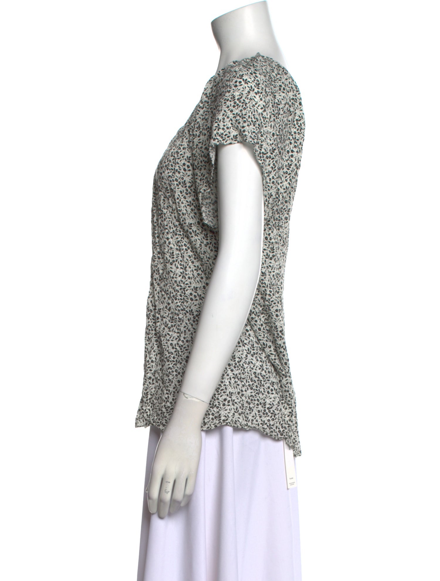 Hatch Printed Scoop Neck Top