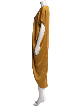 Hatch V-Neck Long Dress