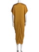 Hatch V-Neck Long Dress