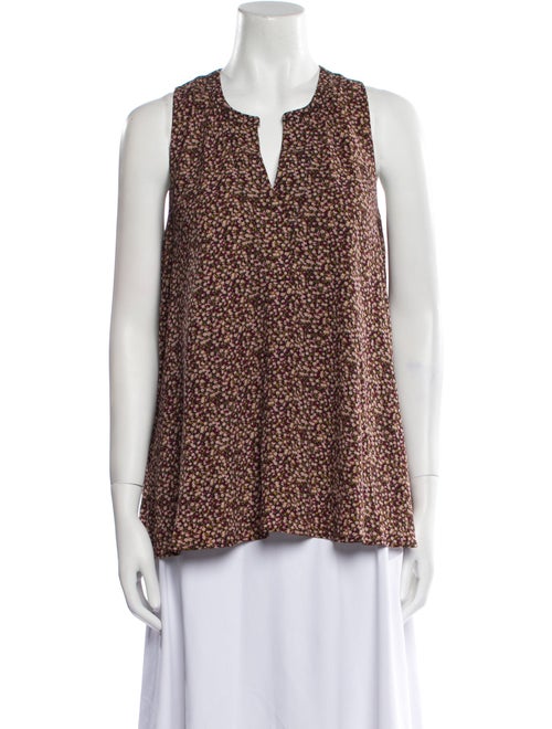 Hatch Printed V-Neck Top