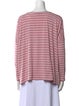 Hatch Striped Bateau Neckline Sweatshirt