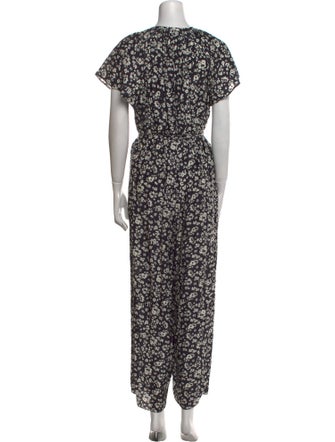 Hatch Floral Print Crew Neck Jumpsuit