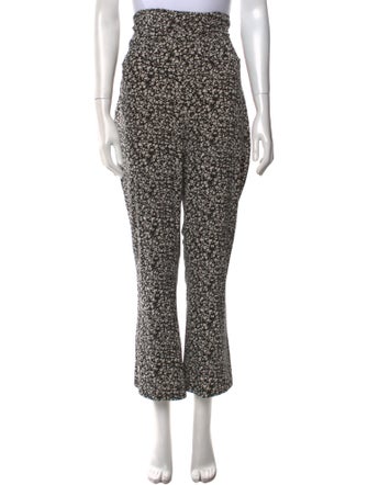 Hatch Floral Print Wide Leg Pants