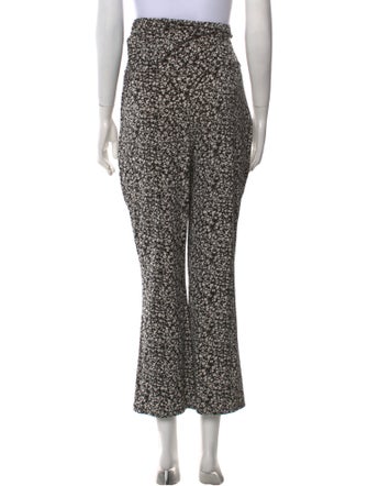 Hatch Floral Print Wide Leg Pants