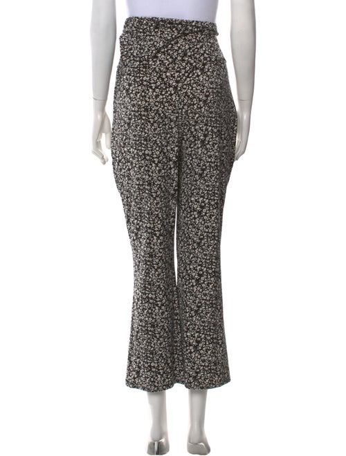 Hatch Floral Print Wide Leg Pants